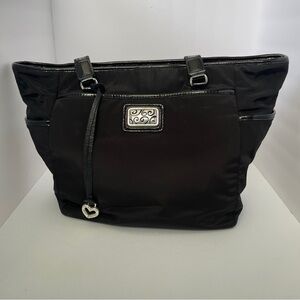 Black Brighton Nylon Weekender Bag